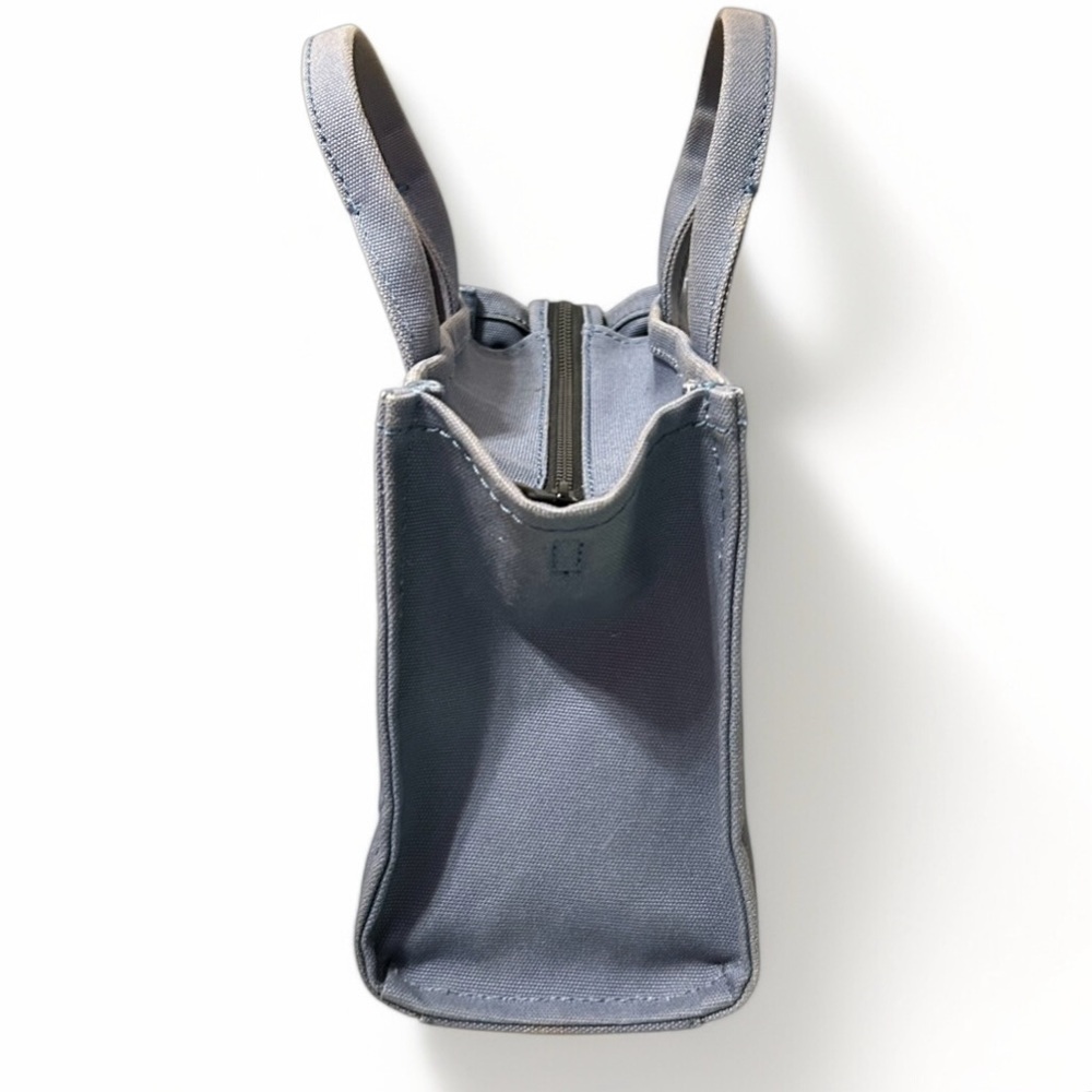 Marc Jacobs The Tote Bag Canvas Mini Tote in Slate blue with Cream Logo - Picture 6 of 16